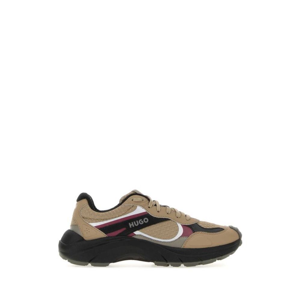 Hugo Men Multicolor Canvas And Leather Sneakers
